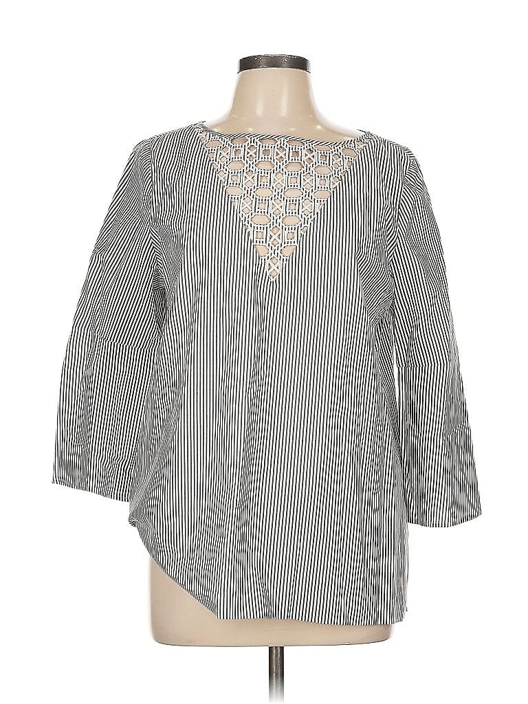 Click to view more detailed imagery on our partner's website Pre-owned Anna Cate 3/4 Sleeve Blouse In Gray