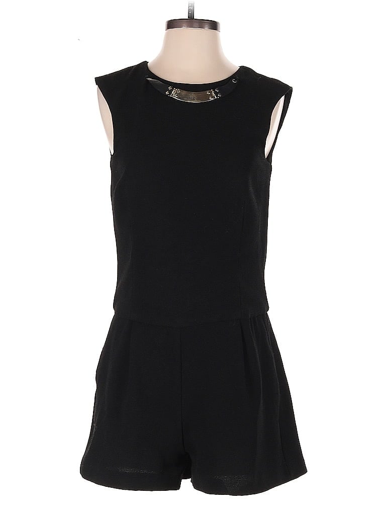 Pre-owned Zara Basic Romper In Black
