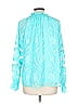 Belle By Kim Gravel 100% Polyester Floral Teal Long Sleeve Blouse Size L - photo 2