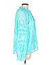 Belle By Kim Gravel 100% Polyester Floral Teal Long Sleeve Blouse Size L - photo 3