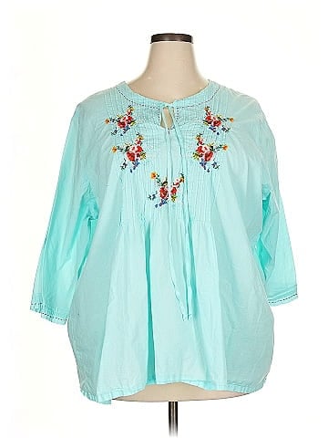 Woman Within 3/4 Sleeve Blouse (view 1)