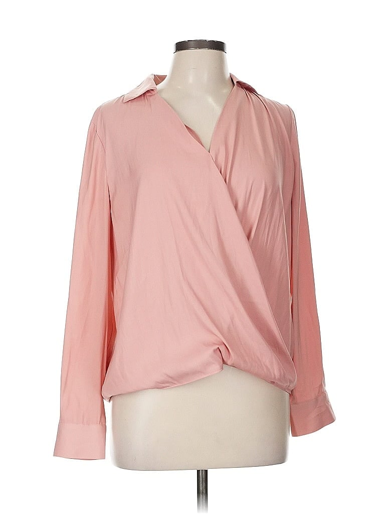 Pre-owned Banana Republic Long Sleeve Blouse In Pink