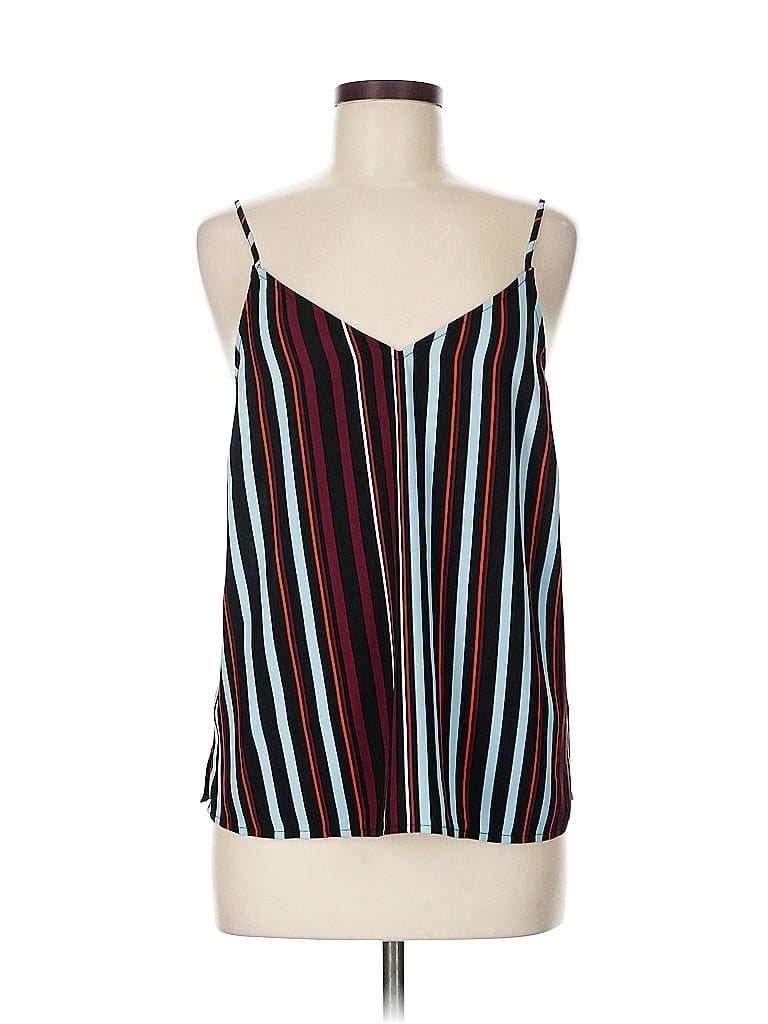 Pre-owned Halogen Sleeveless Top Black Halter Neckline Tops