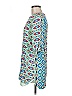 Everly 100% Polyester Print Teal Casual Dress Size M - photo 4