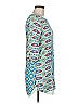 Everly 100% Polyester Print Teal Casual Dress Size M - photo 3