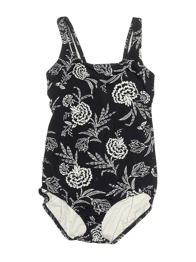 Lands' End Paisley Black One Piece Swimsuit Size 10 65 off ThredUp