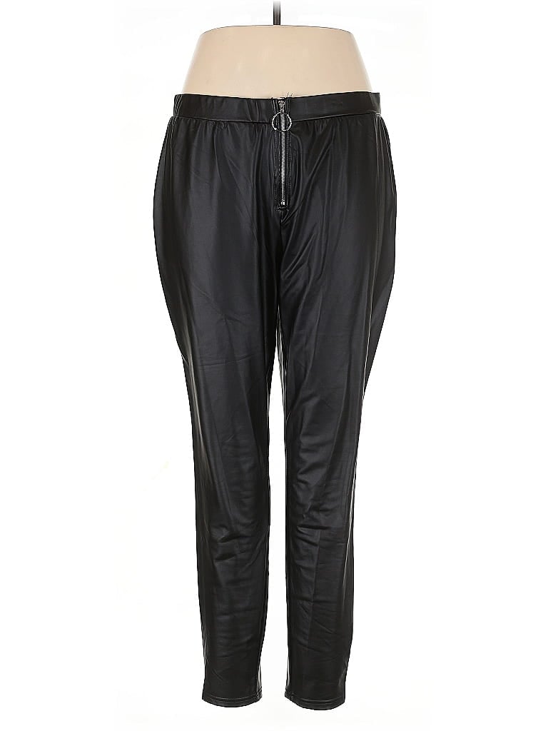 Pre-owned Shein Curve Track Pants In Black