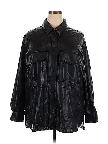 Zara Faux Leather Jacket (view 1)