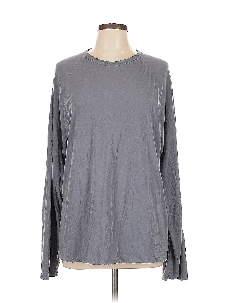 James Perse 100% Cotton Gray Long Sleeve Top Size Lg (3) - photo 1