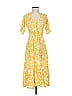 Faithfull the Brand 100% Rayon Yellow Casual Dress Size 2 - photo 1