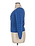 LA MAILLE SEZANE Paris 100% Cotton Blue Pullover Sweater Size XL - photo 4