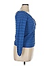 LA MAILLE SEZANE Paris 100% Cotton Blue Pullover Sweater Size XL - photo 3