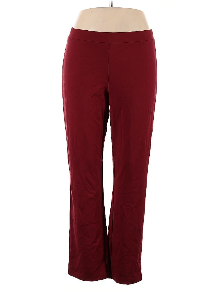 IMAN Burgundy Casual Pants Size XL - photo 1