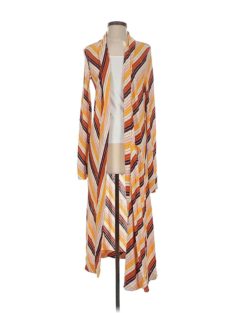 Pre-owned Assorted Brands Cardigan Sweater In Orange