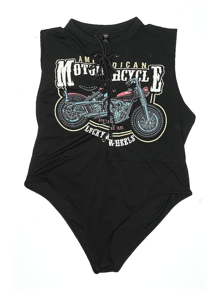 Pre-owned Shein Curve Bodysuit In Black