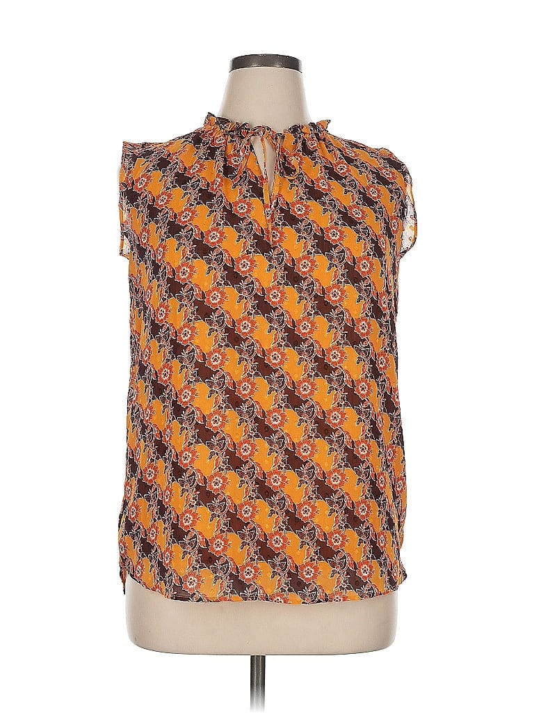 Pre-owned Maison D' Amelie Sleeveless Blouse In Orange