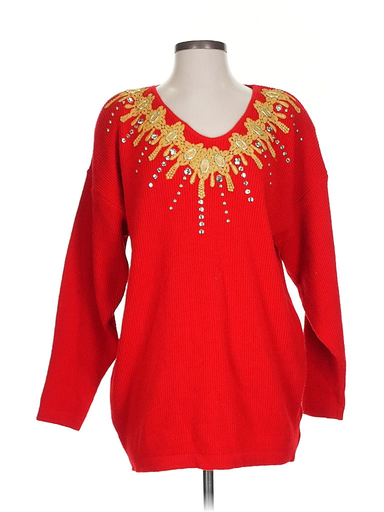 Pre-owned Assorted Brands Pullover Sweater In Red