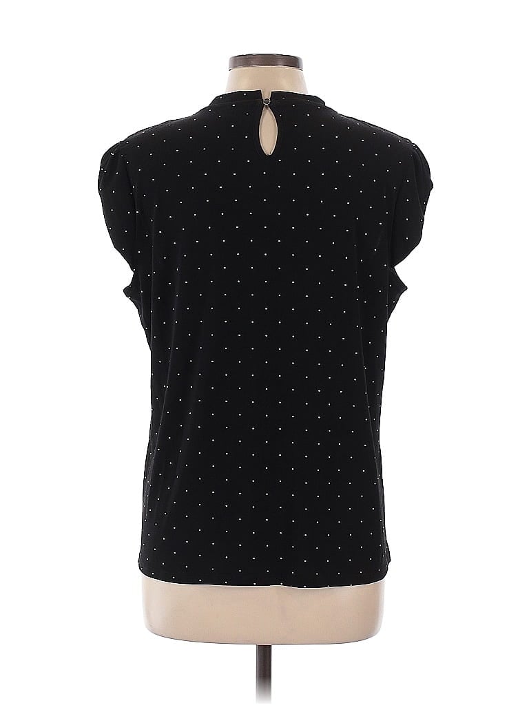 Elle Polka Dots Black Sleeveless Blouse Size L - photo 1