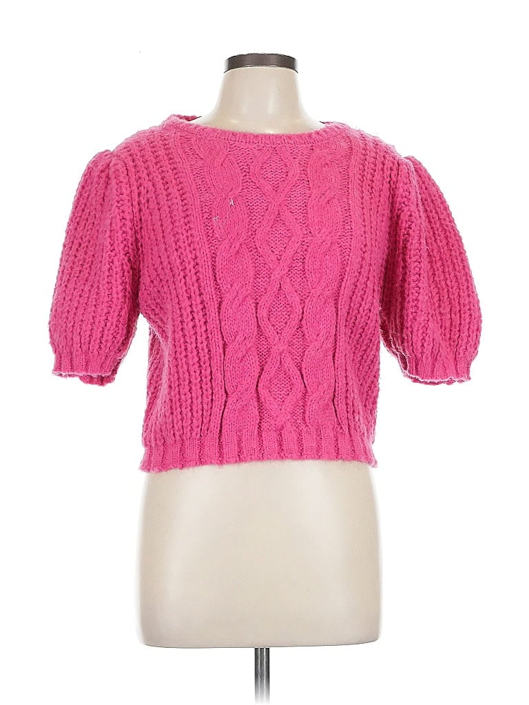 Pol 100% Acrylic Pink Pullover Sweater Size L - photo 1