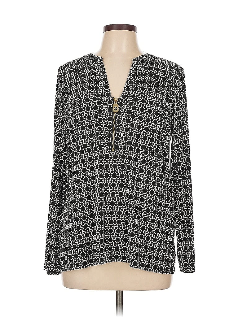 Pre-owned Michael Michael Kors Long Sleeve Blouse In Black