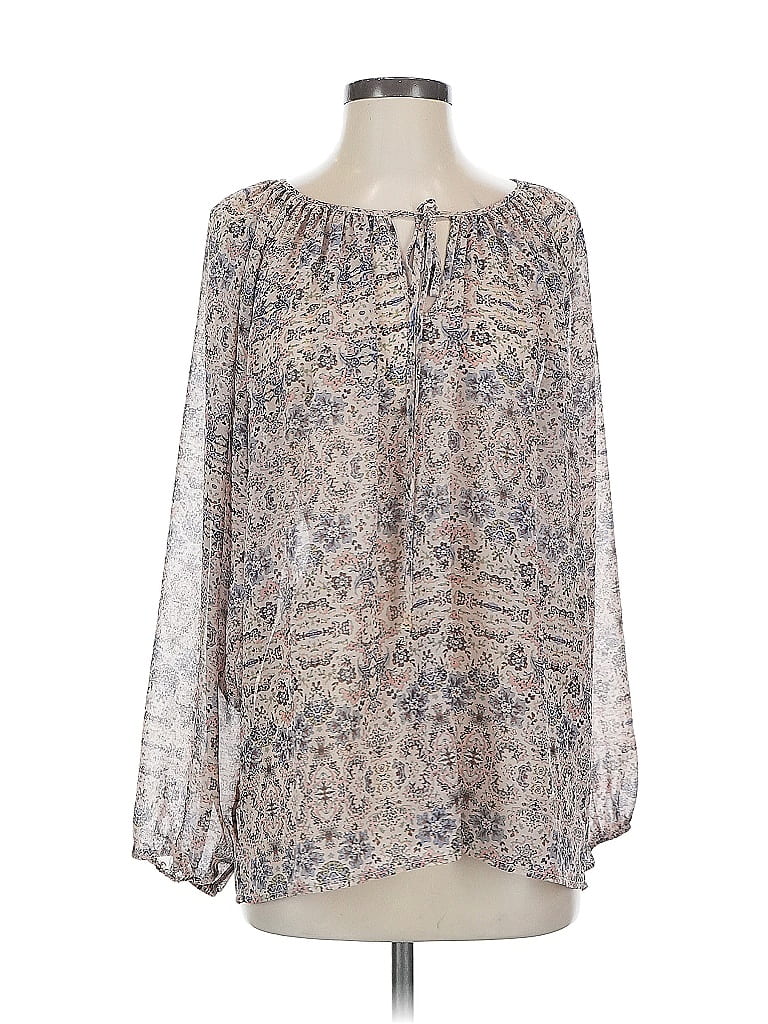 CABI Pre-owned Long Sleeve Blouse In Gray