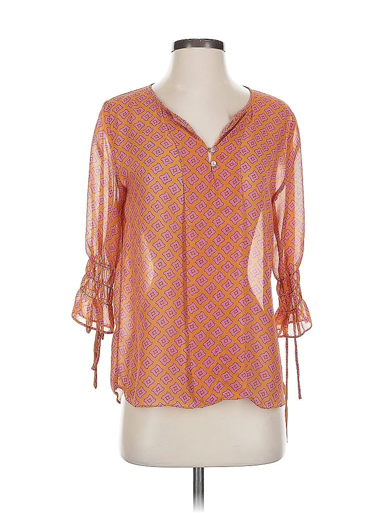 Click to view more detailed imagery on our partner's website Pre-owned Umgee 3/4 Sleeve Blouse In Orange