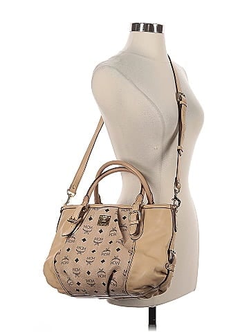 MCM Visetos and Leather Satchel (view 2)