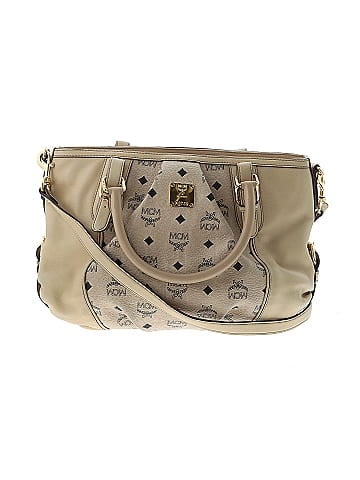 MCM Visetos and Leather Satchel (view 1)
