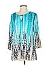 JM Collection Teal 3/4 Sleeve Blouse Size L - photo 1