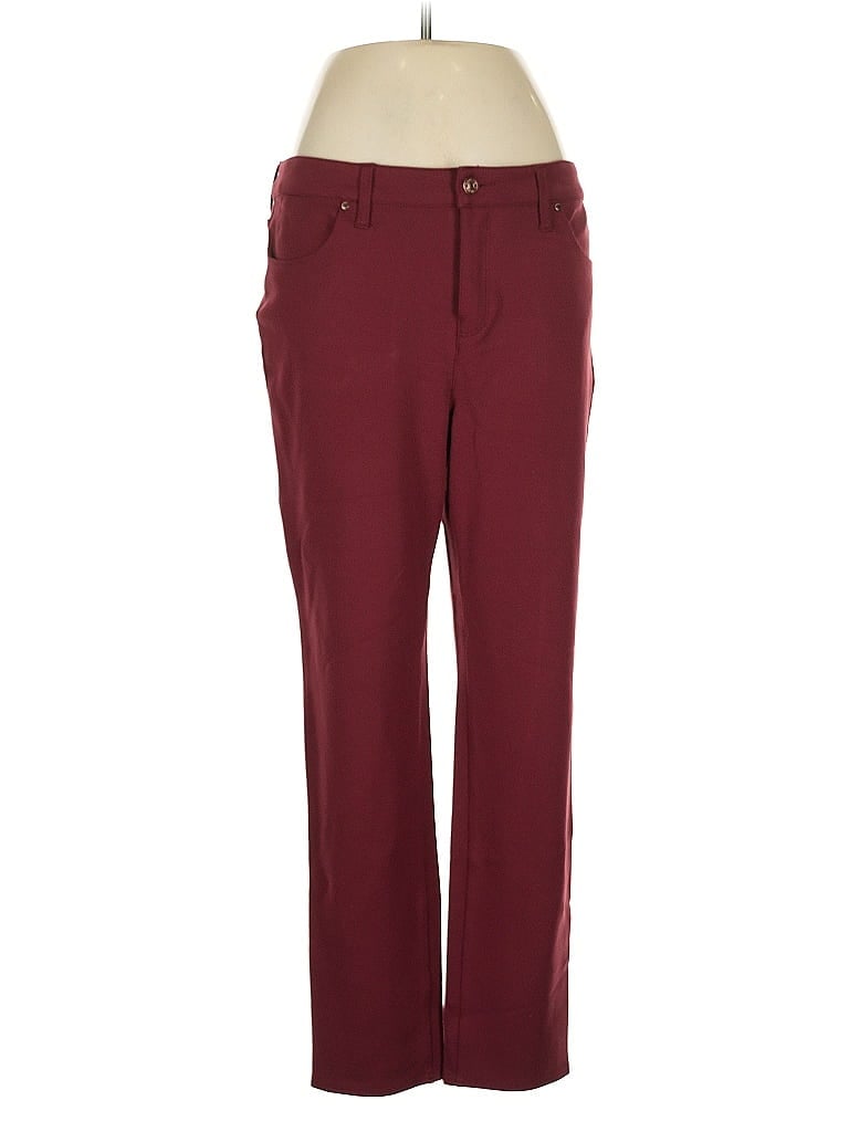 Pre-owned Chico's Casual Pants In Burgundy
