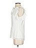Cache 100% Polyester White Sleeveless Blouse Size S - photo 4