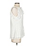 Cache 100% Polyester White Sleeveless Blouse Size S - photo 3