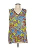 Belle By Kim Gravel 100% Polyester Blue Sleeveless Blouse Size M - photo 1