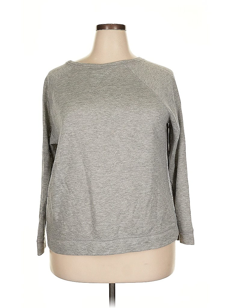 Pre-owned Ava & Viv Sweatshirt In Gray
