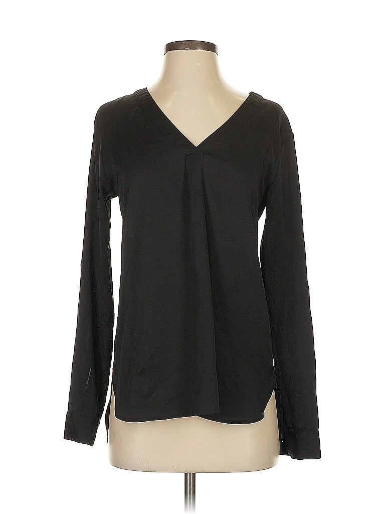 Pre-owned Ann Taylor Long Sleeve Blouse In Black