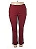 Isaac Mizrahi LIVE! Hearts Burgundy Active Pants Size 22 - photo 1