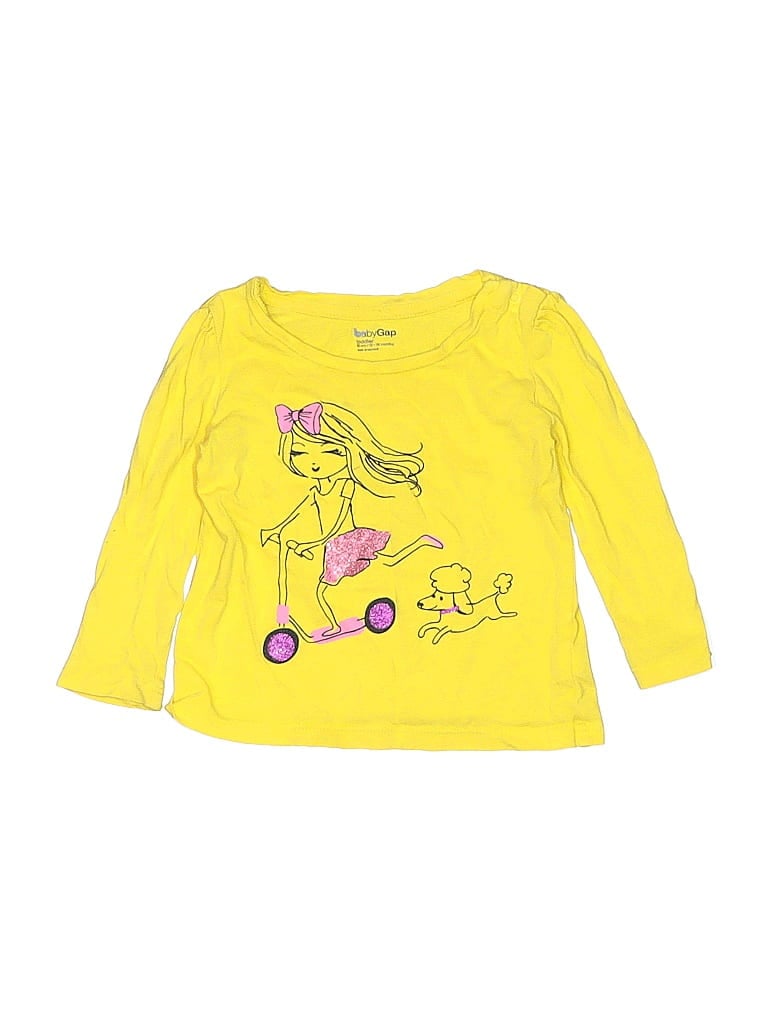 Baby Gap 100% Cotton Yellow 3/4 Sleeve T-Shirt Size 12-18 mo - photo 1