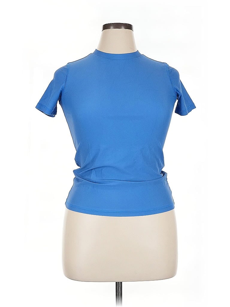 Pre-owned Primary Short Sleeve Turtleneck In Blue