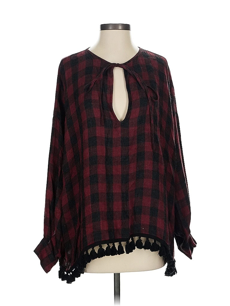 Click to view more detailed imagery on our partner's website Pre-owned Zara Long Sleeve Blouse In Burgundy