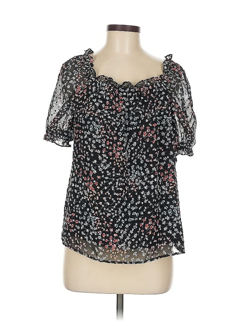 Click to view more detailed imagery on our partner's website Pre-owned Cece Short Sleeve Blouse In Black