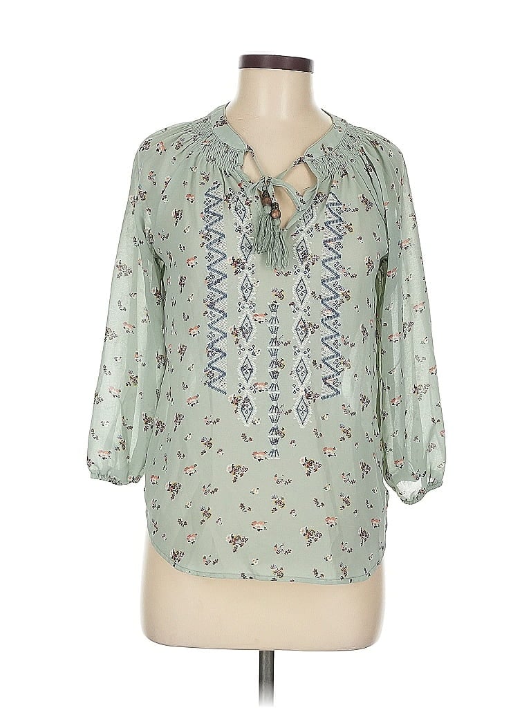 Click to view more detailed imagery on our partner's website Pre-owned Jolt 3/4 Sleeve Blouse In Blue