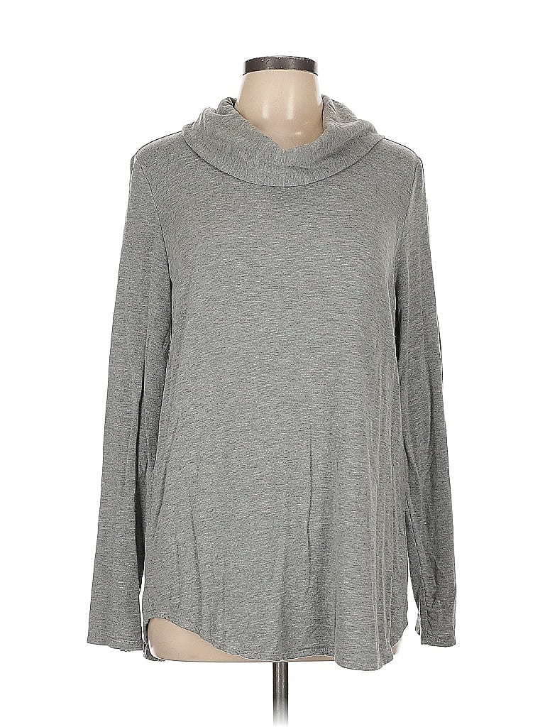 Pre-owned Tommy Hilfiger Turtleneck Sweater In Gray