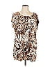 Chico's Animal Print Tan Brown Sleeveless T-Shirt Size Lg (2) - photo 1
