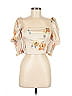 Nicholas 100% Polyester Ivory Short Sleeve Blouse Size 4 - photo 1