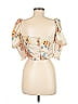 Nicholas 100% Polyester Ivory Short Sleeve Blouse Size 4 - photo 2