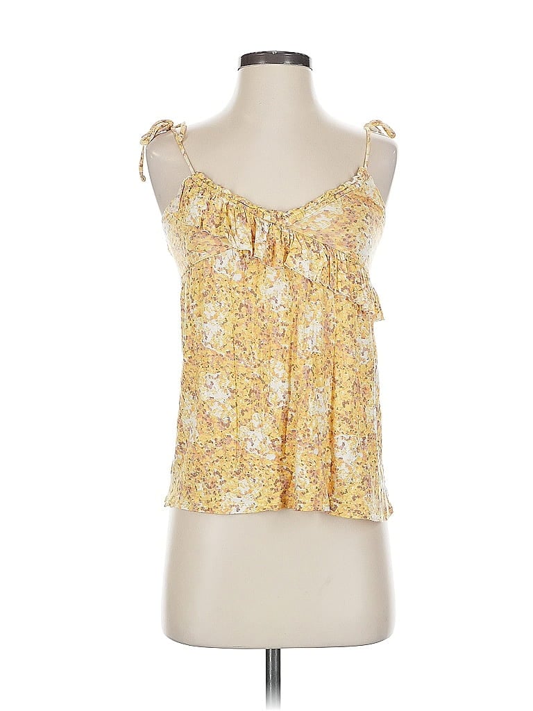 Pre-owned Candies Candie's Tank Top Yellow Strapless Neckline Tops