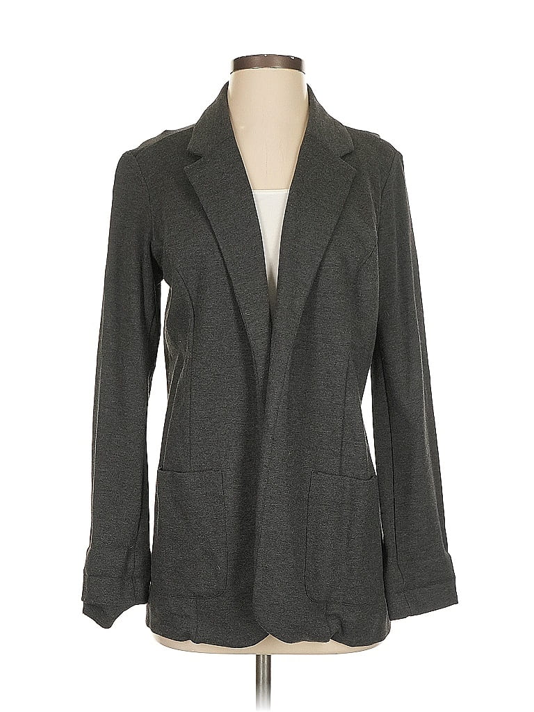 Pre-owned Jjill Blazer Jacket In Gray