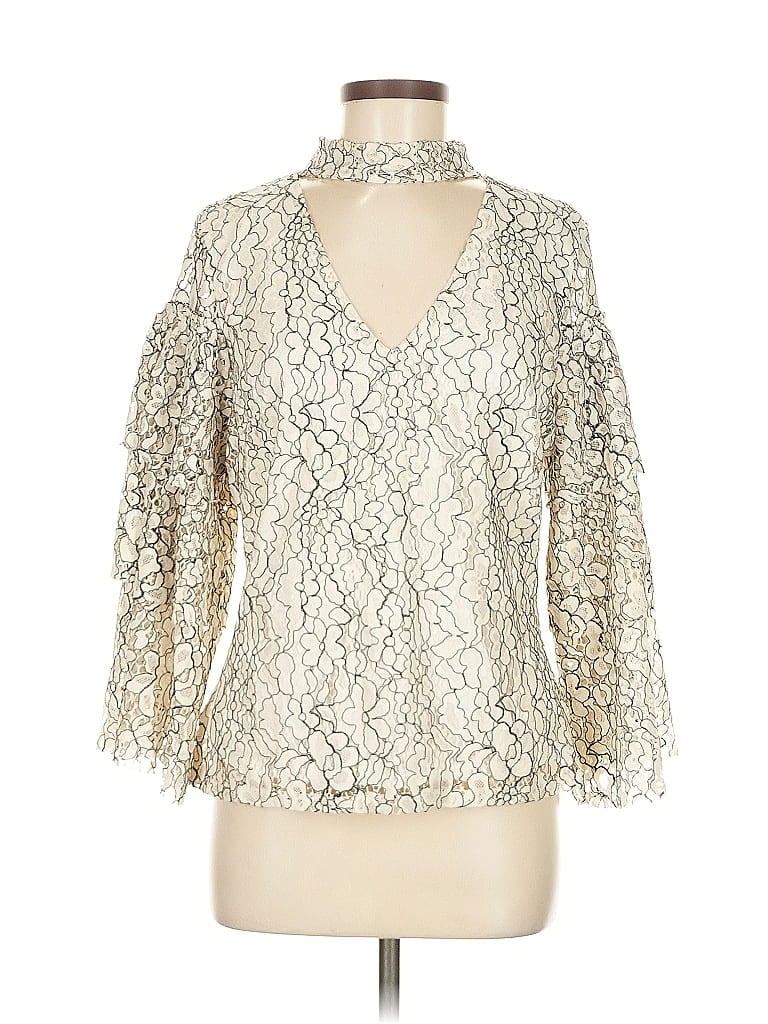 Pre-owned Alexia Admor 3/4 Sleeve Blouse In White