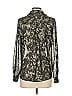 Assorted Brands 100% Polyester Silver Black Long Sleeve Blouse Size S - photo 2