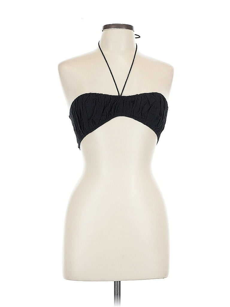 White Fox Black Swimsuit Top Size L - photo 1